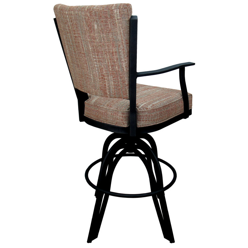 Tabourets de comptoir en métal Custom, Noir, Watusi garance, Tabouret de bar (siège d'une hauteur de 30 po)