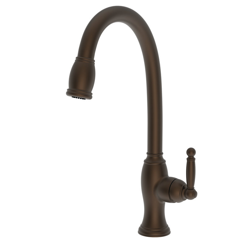 Nadya Single Handle Pull Down Kitchen Faucet, English Bronze