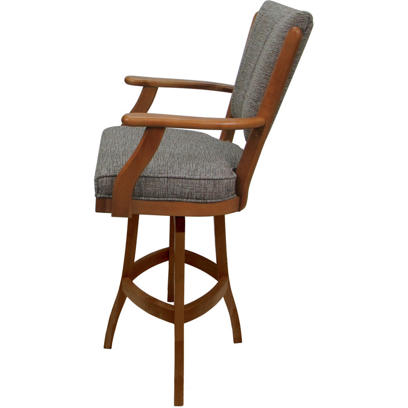 Tabouret de comptoir pivotant en bois Havertown, Orange, Extra Tall (34" Seat Height)