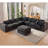 8 - Piece Compression Modular Upholstered Sectional-1522777828