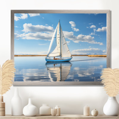 Sailboat Sailing Serenity I - Boat Sailing Canvas Wall Art