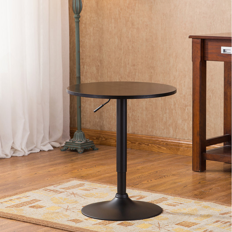 Hauteur réglable avec pieds noirs et table de bar en métal