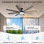 Ventilateur de plafond 72 "avec lumières - 8 pales, contrôle App / Alexa, température de couleur réglable, pour intérieur / extérieur-129067743