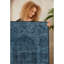Tapis luxueux en coton, bleu marine et noir, 70,9 po x 110,2 po | 100% coton, 1200 g / m², hauteur des poils de 0,4 po | Antibactérien, dessous en PVC antidérapant, lavable à la machine, parfait pour le salon et la chambre à coucher-112936335