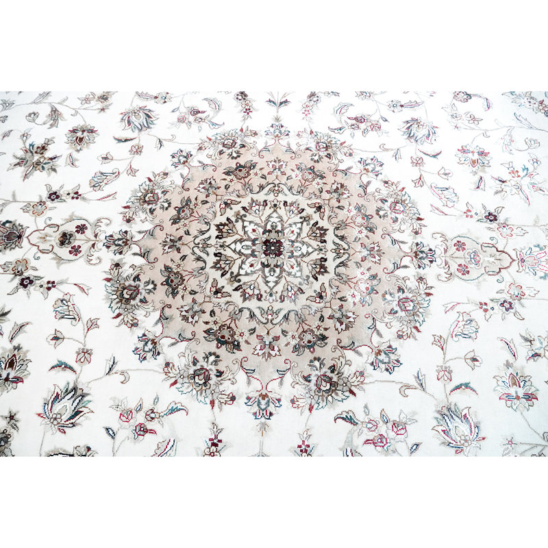 Tapis oriental ivoire / brun clair noué à la main Oriental, Rectangle 4 pi x 6 pi