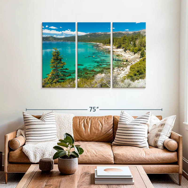 Plage cachée d'Alvord Lake Tahoe, H 36 po x l 57 po