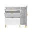 Armoire de rangement en MDF pour chaussures avec tiroirs et tablettes rabattables (blanc), rangement pour chaussures-1577390930