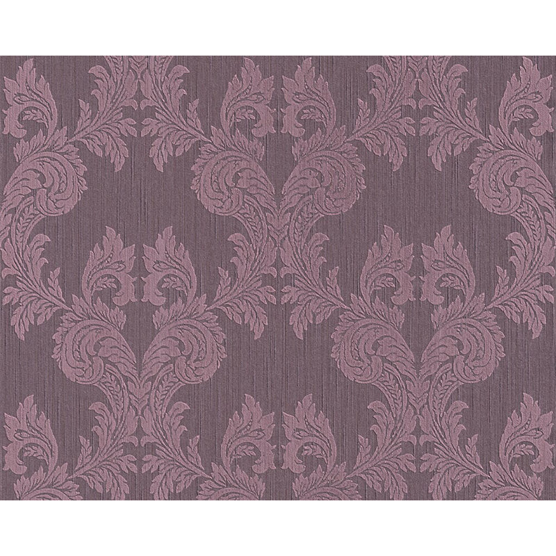 Rouleau de papier peint l 33 pi x l 21 po baroque fabric Sharleen, Violet