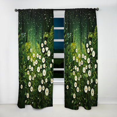 Verenize Ferns Plant Verdant Abundance II - Rideau en velours moderne - obscurcissant - 1 panneau
