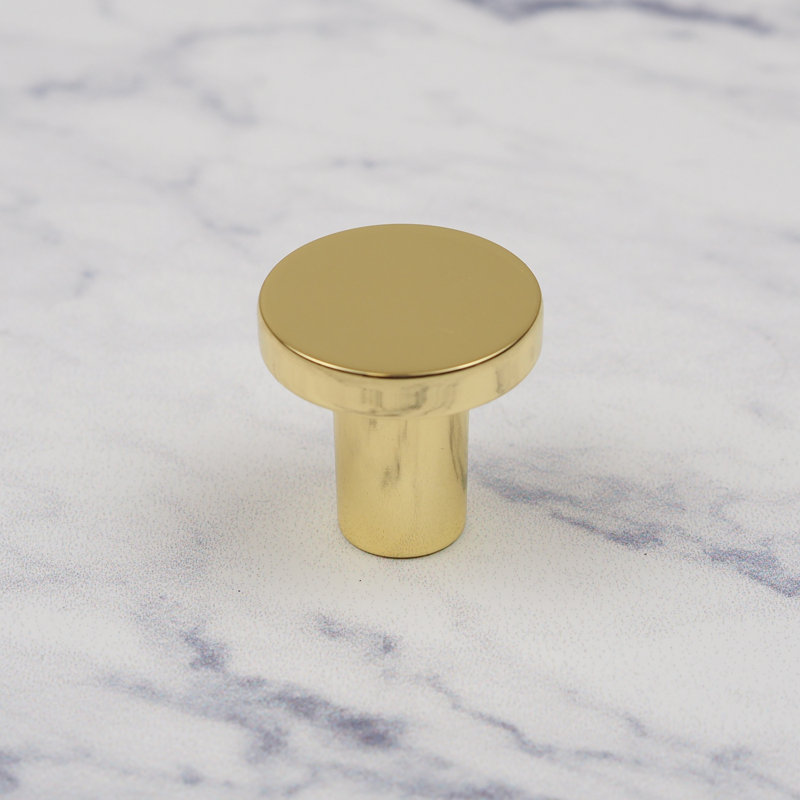 26mm Polished Brass Circle Knob, 26mm Knob