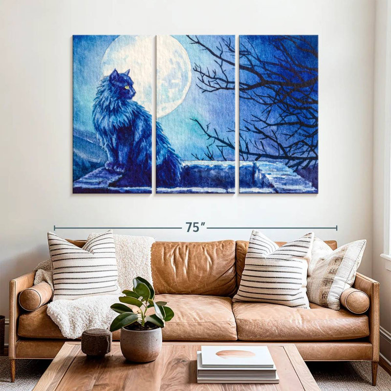 Blue Cat, 42" H x 65" W