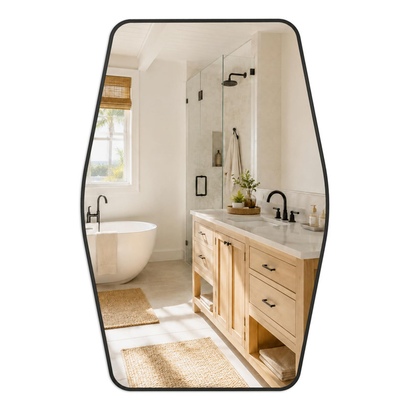 Miroir d'appoint Modern, Noir mat