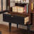 Black+Nut-brown Solid Wood+Glass Display Cases