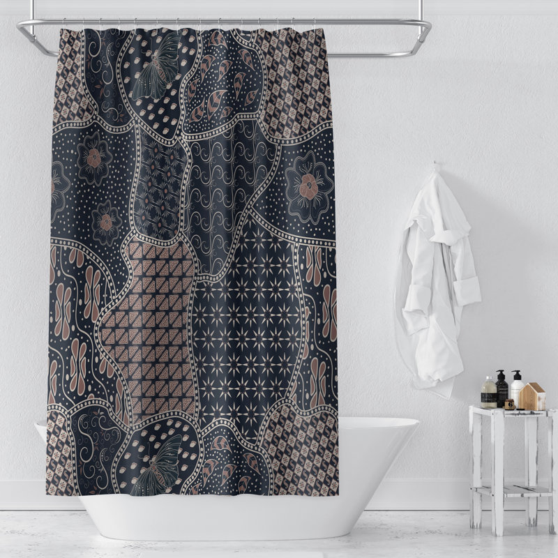 Patchwork Shower Curtain, 83" H x 70" W