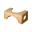 Tabouret de toilette en bambou, hauteur réglable 7 po et 9 po, brun