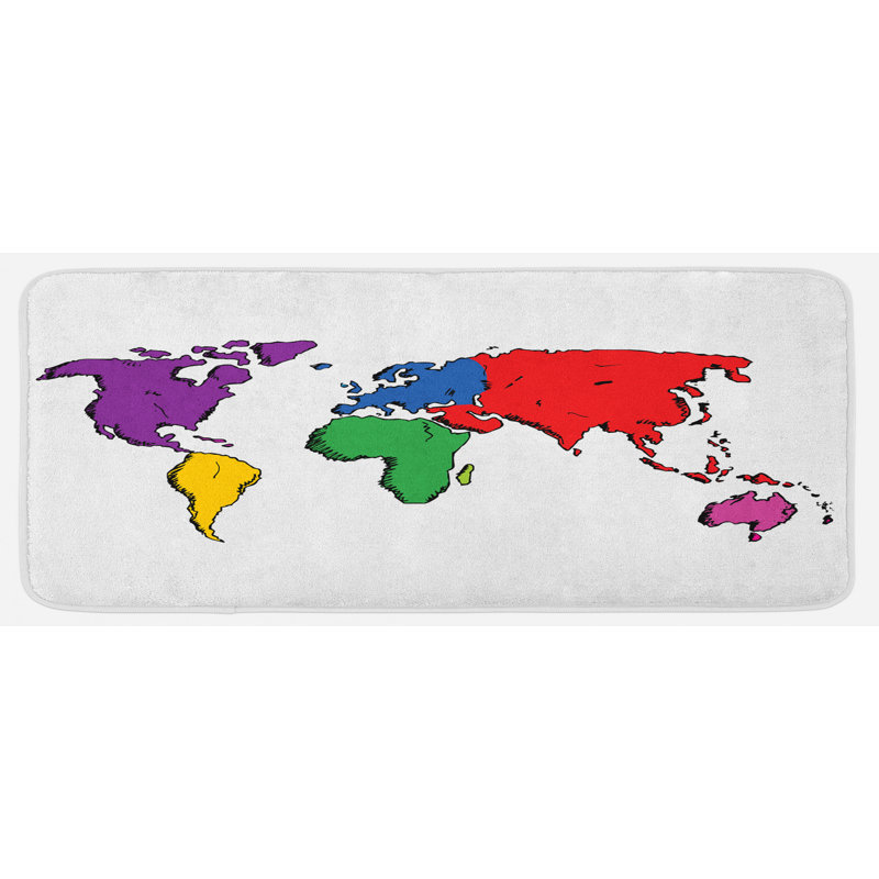 Eclectic Polyester Kitchen Mat