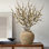 Vase rond en terre cuite 10 "avec des tons de terre naturels