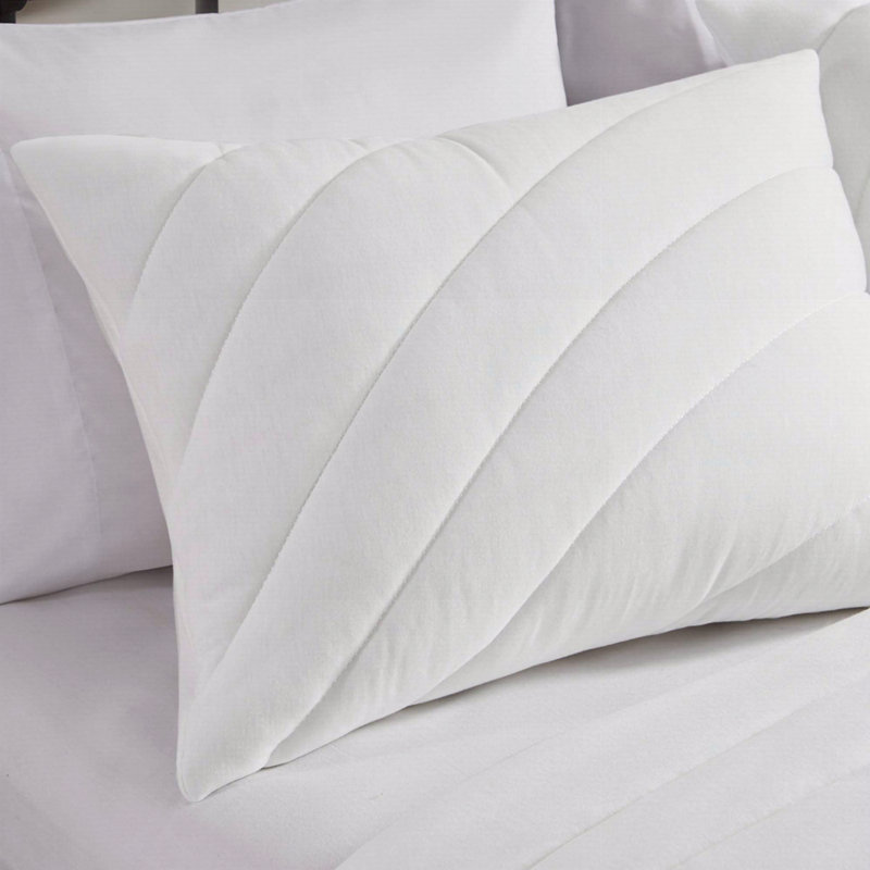 3 PCS Poly Jersey Puffy Comforter Set, White, Full/Queen Comforter + 2 Additional Pieces