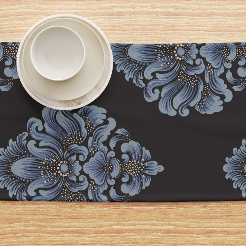 Table Runner, 100% Cotton, Floral 165, 72" x 16"