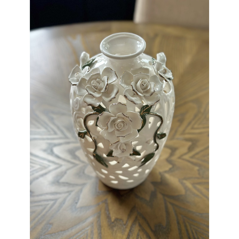 Vase rose fait à la main