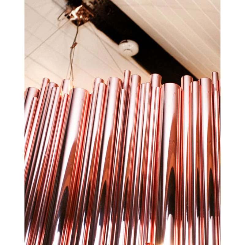 Lustre rectangulaire clair Light Brubeck, Chrome, 51” Length x 19” Width x 17” Height