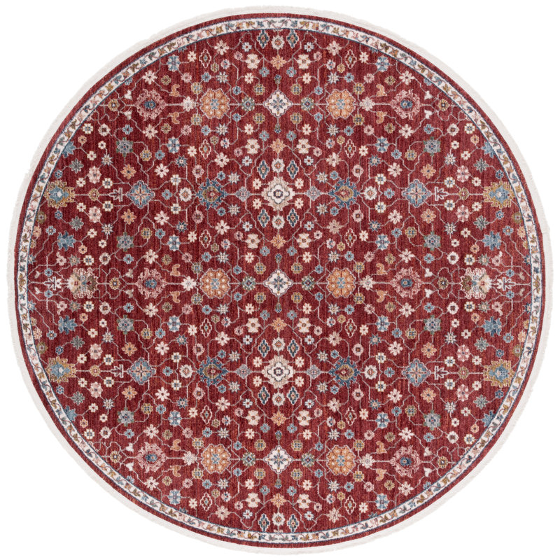 Kempton Floral Rug, Round 6'7"