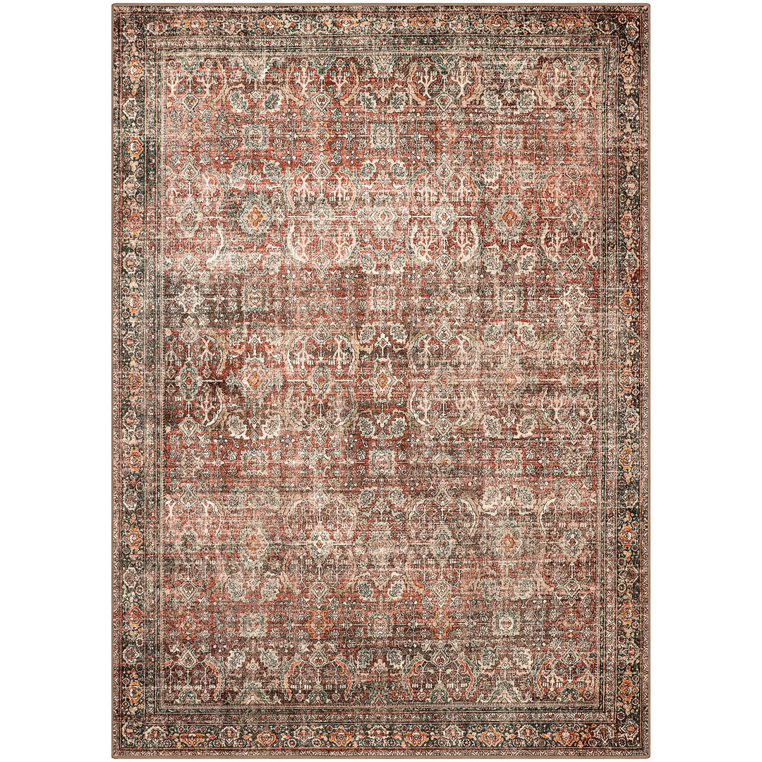 Vintage Machine Washable Performance Area Rug Bungalow Rose Rug 