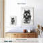 Loup Brampt assis en noir et blanc-108435837