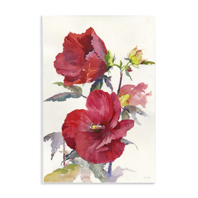"Deux coquelicots rouges", art mural par Theresa Heidel