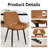 Faux Leather Upholstered Metal Dining Chair-957567222-957567223