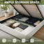 Lit de rangement rembourré Minimalist, blanc, grand-129933111-129933113