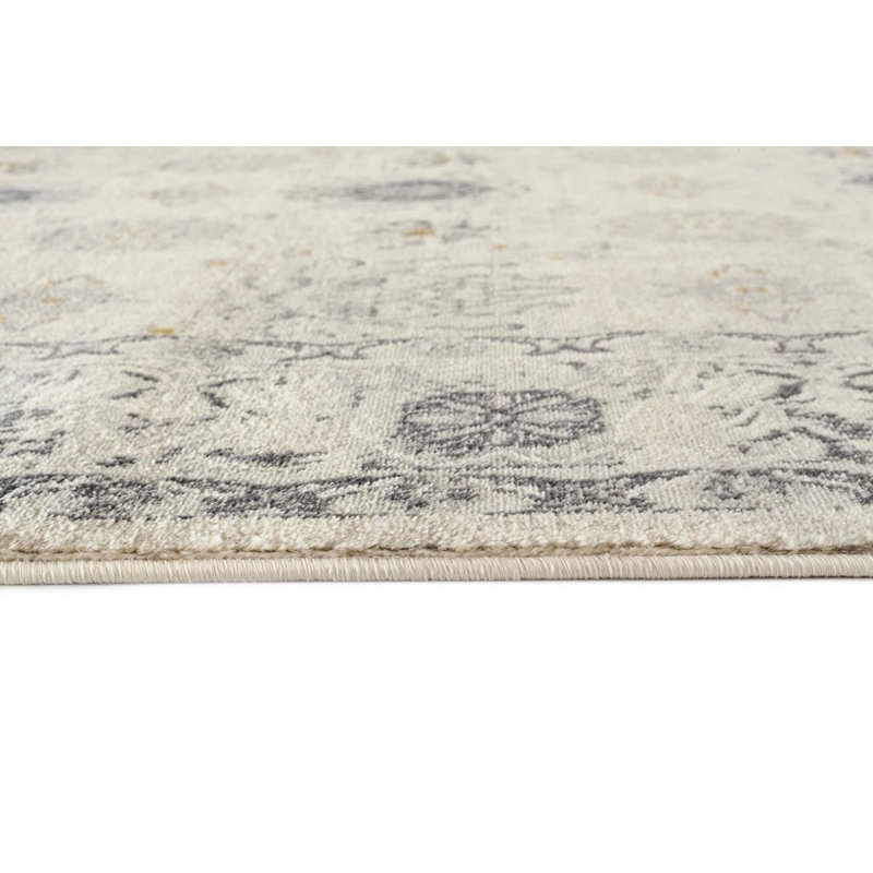 Tapis décoratif gris de style oriental Leroy, Rectangle 8 pi x 10 pi
