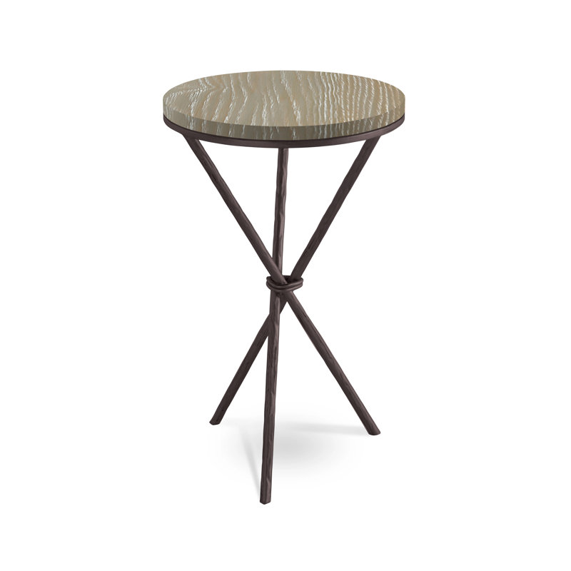 Alicia Solid Wood End Table, Charcoal, Cinder