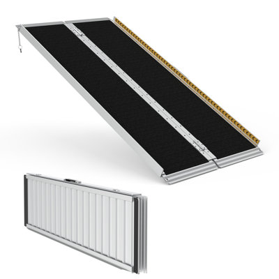 2FT/2.5FT/3FT/3.5FT/4FT/4.5FT/5FT/6FT/7FT/8FT/10FT Aluminum Foldable Portable Wheelchair Ramp 800 Lbs Capacity