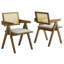 Ensemble de 2 fauteuils de salle à manger en cuir Thera-105770611-105770610