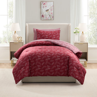 Nestl Botanical Bed in a Bag 5 piece Comforter Set with Sheets & Pillow Shams