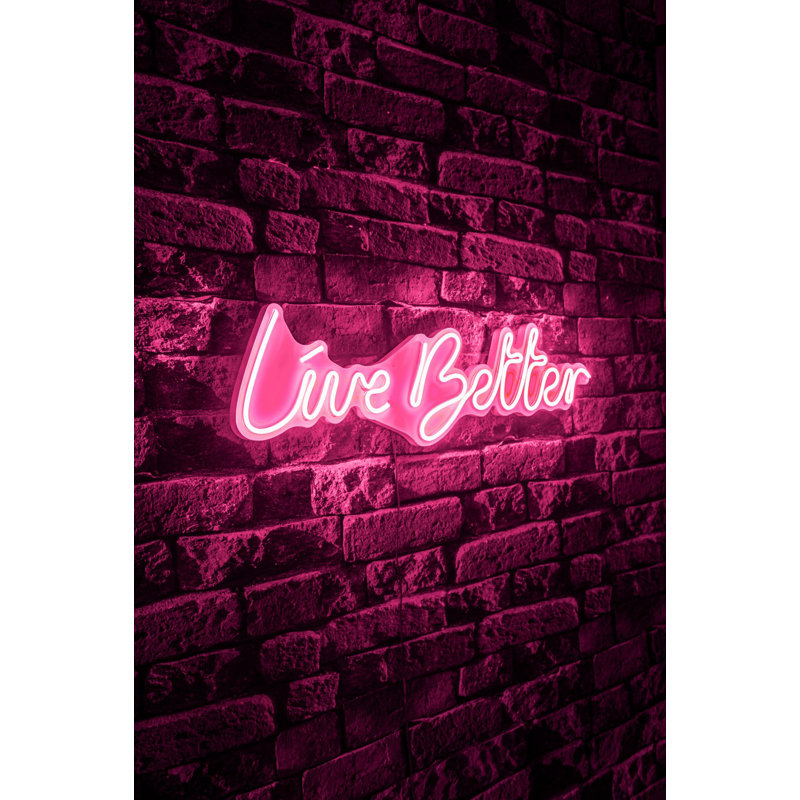 Flexible LED Neon Strip Lights, Waterproof Pink Neon Lighting, 12V DC, 13.8 x 6.7 x 0.8 inches | PVC Foam Template, 600 Lumens, 1500K | Perfect for Home Decor, Parties & Ambient Lighting - 12V 4A Adaptor Included