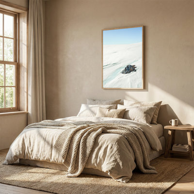 «Rocky Outcrop in White Snowy Field», art mural