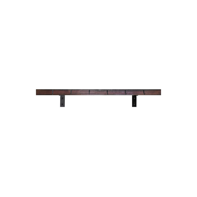 Rayne Plate Display Shelves With Hooks, 42/3/2, Black Cherry