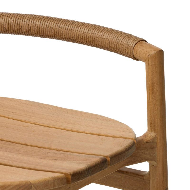 Baden Outdoor Teak Bar Stool, 24.29"
