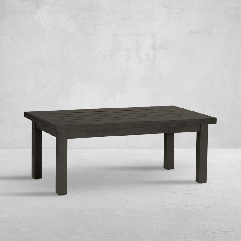 Club Aluminum Rectangular Coffee Table Slate Gray, Slate Gray