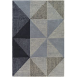 Kennedy Wool Geometric Area Rug in Beige