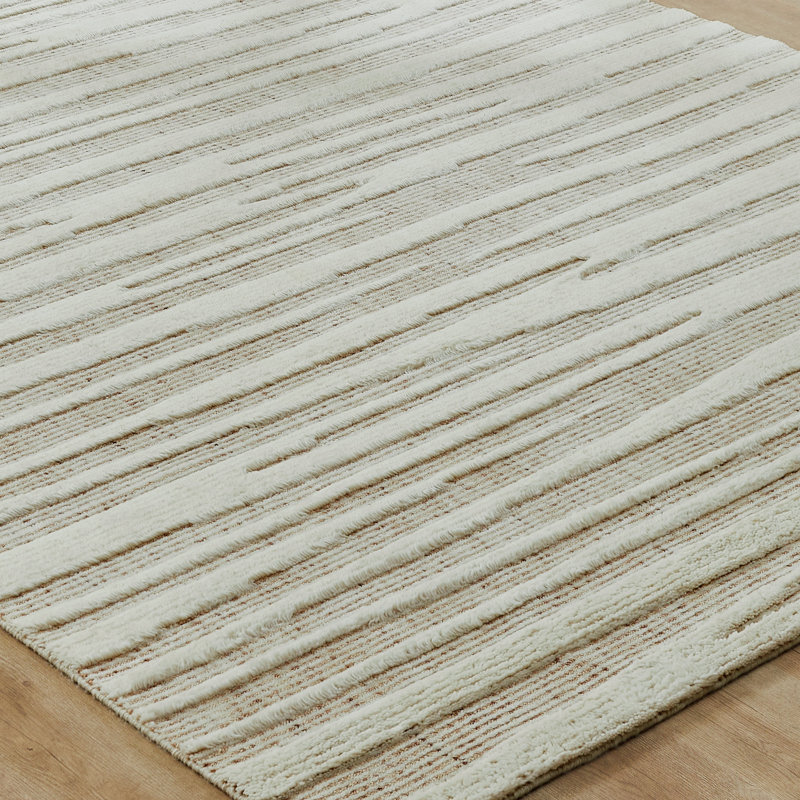 Hand Loomed Wool Striped Area Rug, 7'9" x 9'9"