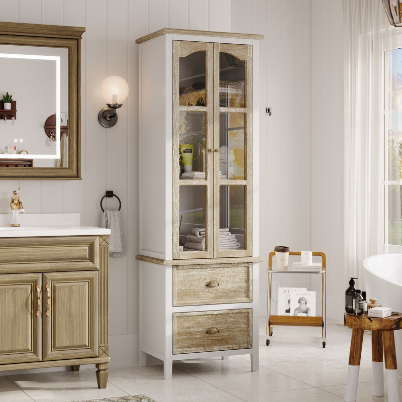 Bathroom Storage With 2 Doors And Drawer
