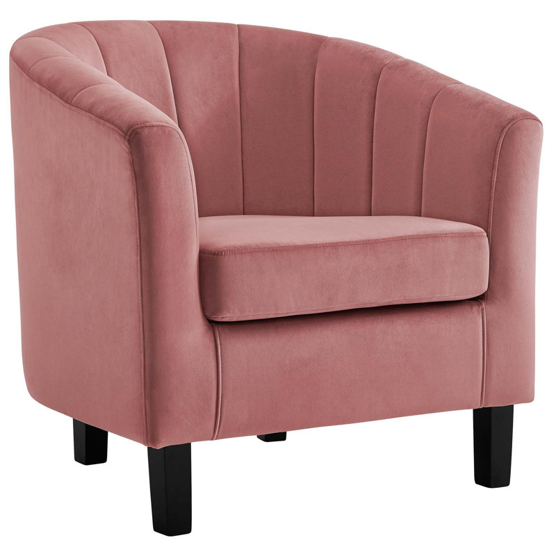 Velvet Armchair, Dusty Rose Velvet