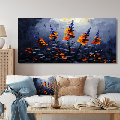 «Night Forest Plants In The Dark I», art mural plantes