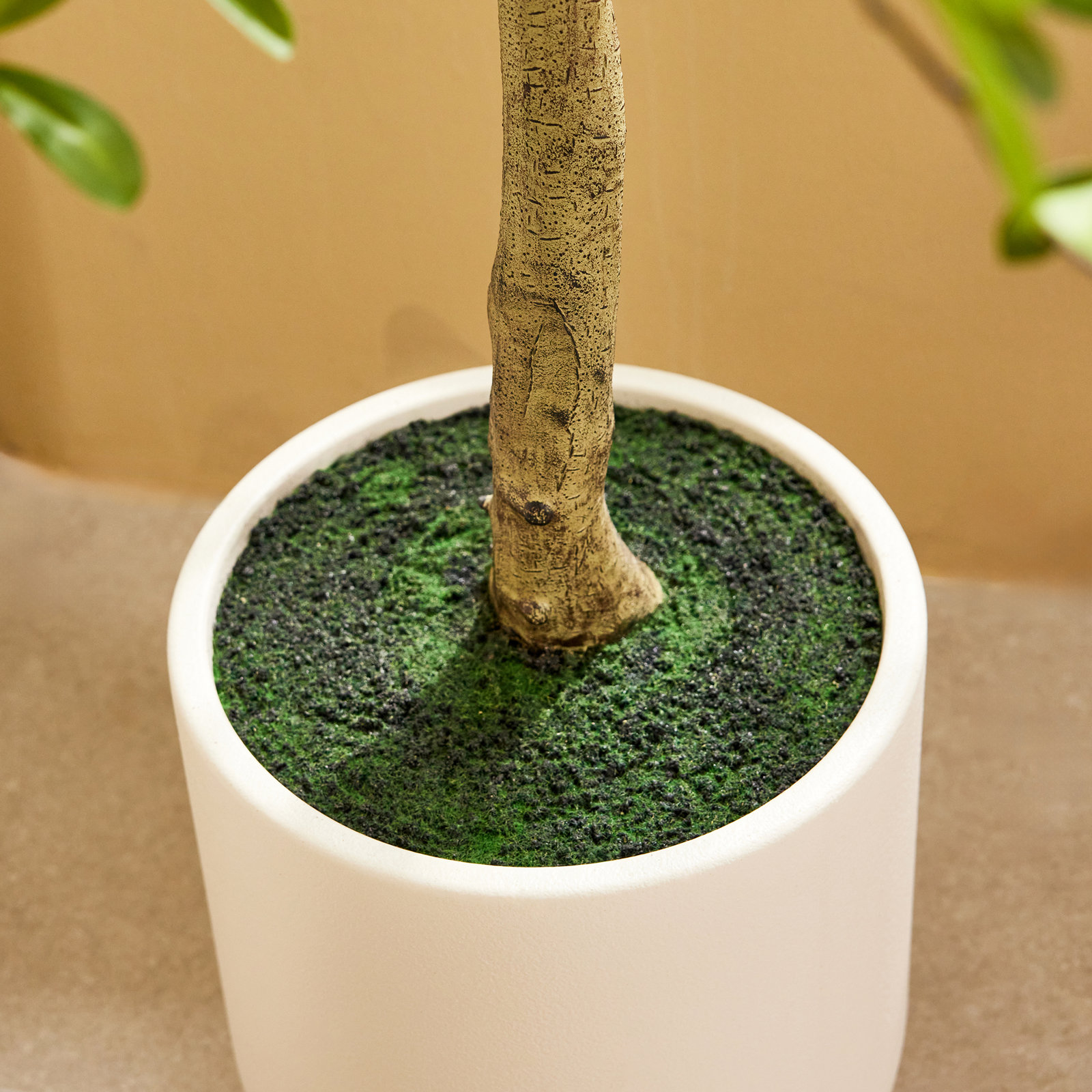 Artificial Olive Tree With Large White Planter, Tall Faux Olive Tree Indoor, Decorative Faux Olive Tree For Living Room Home Office Corner Decor