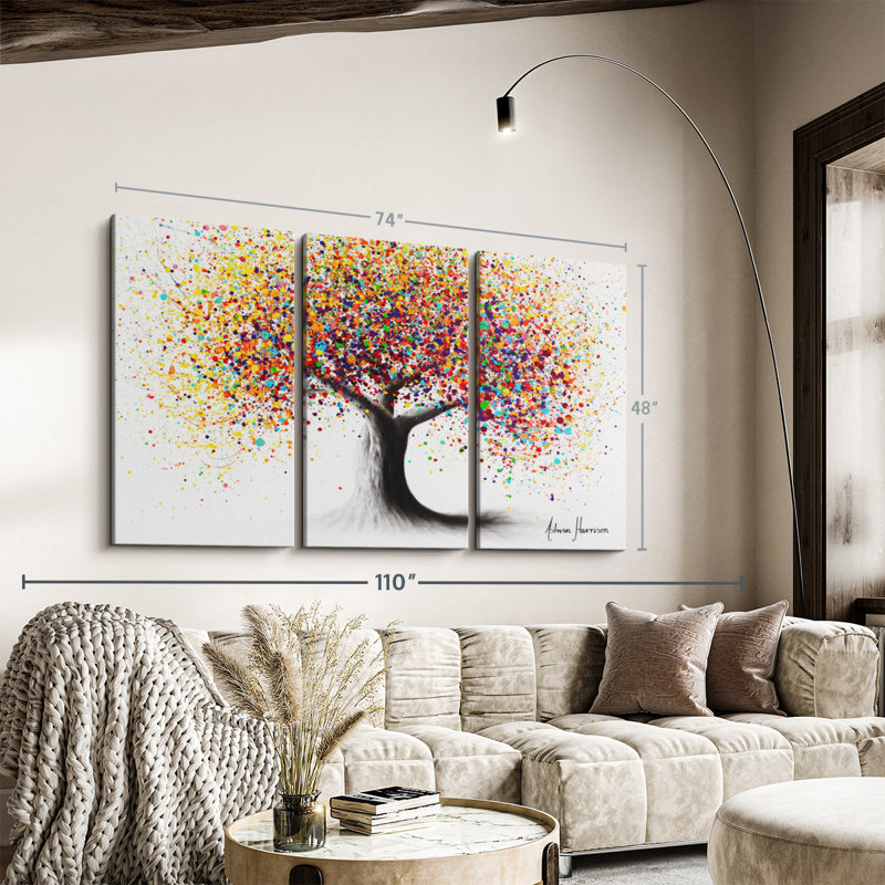 " Rainbow Soul Tree ", 48" H x 74" W x 1.25" D