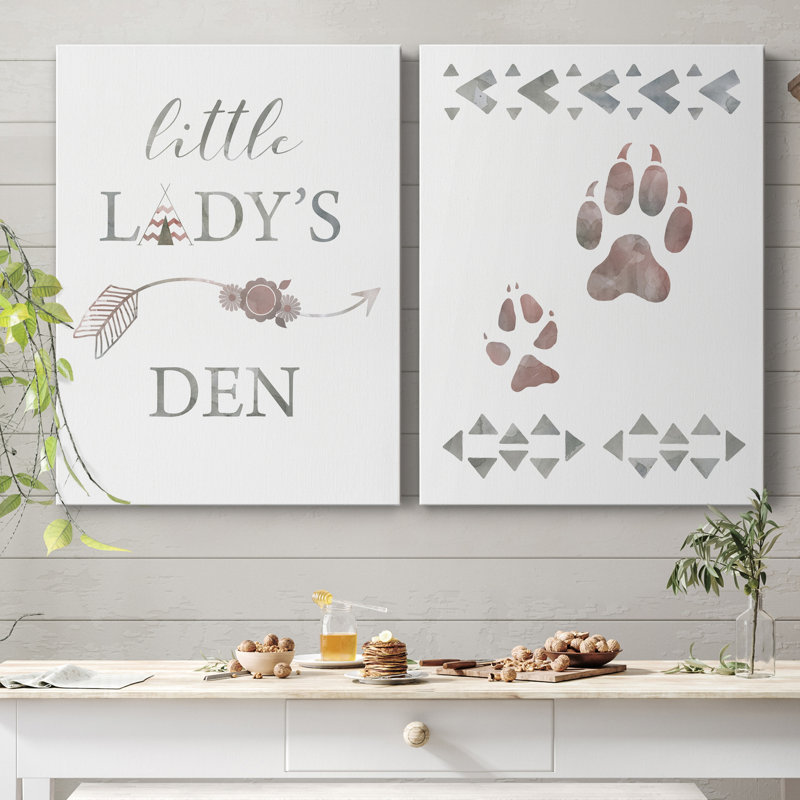 Little Lady Den Arrow - 2 pièces, Pas de tapis, H 12 po x l 16 po x P 1 po, Toile tendue