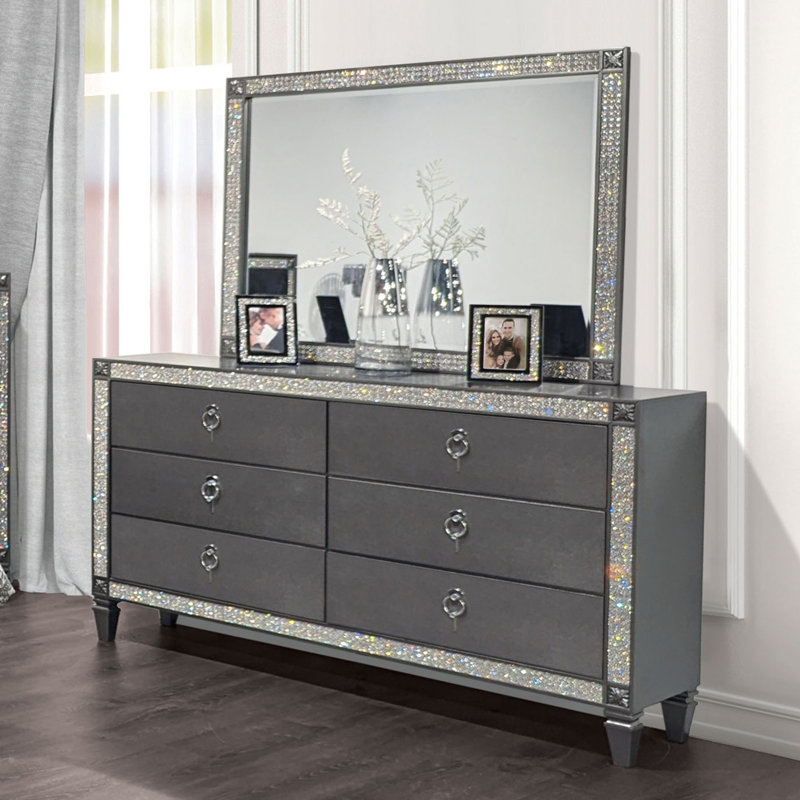 Titania Glam Dresser, Gray
